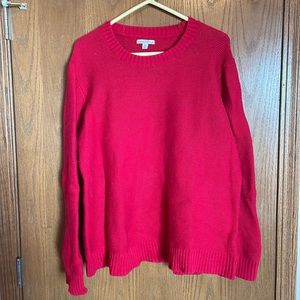J.Crew Red Crewneck Sweater